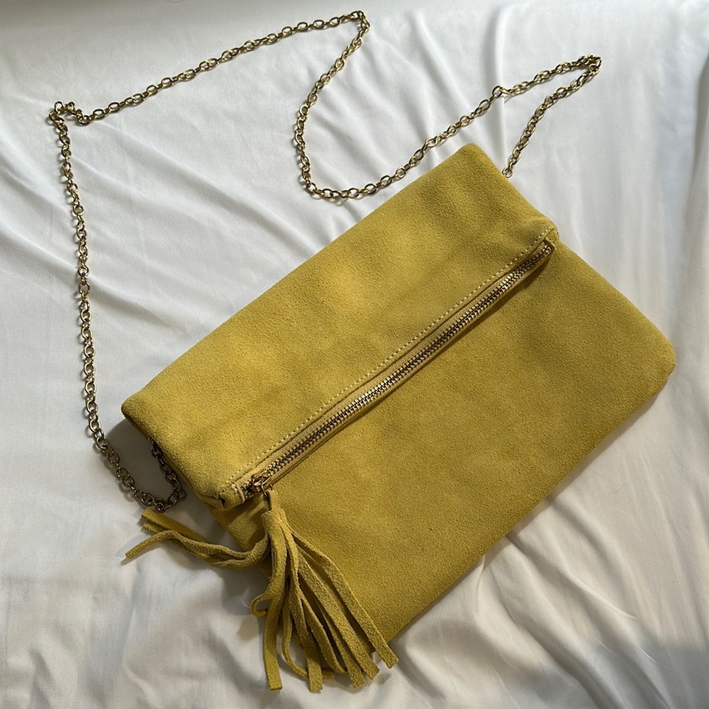 Mustard yellow clutch